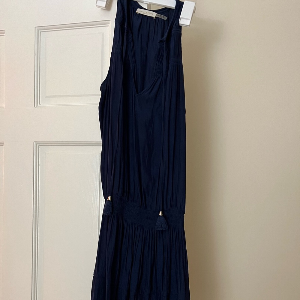 Ramy Brook navy dress with tassels